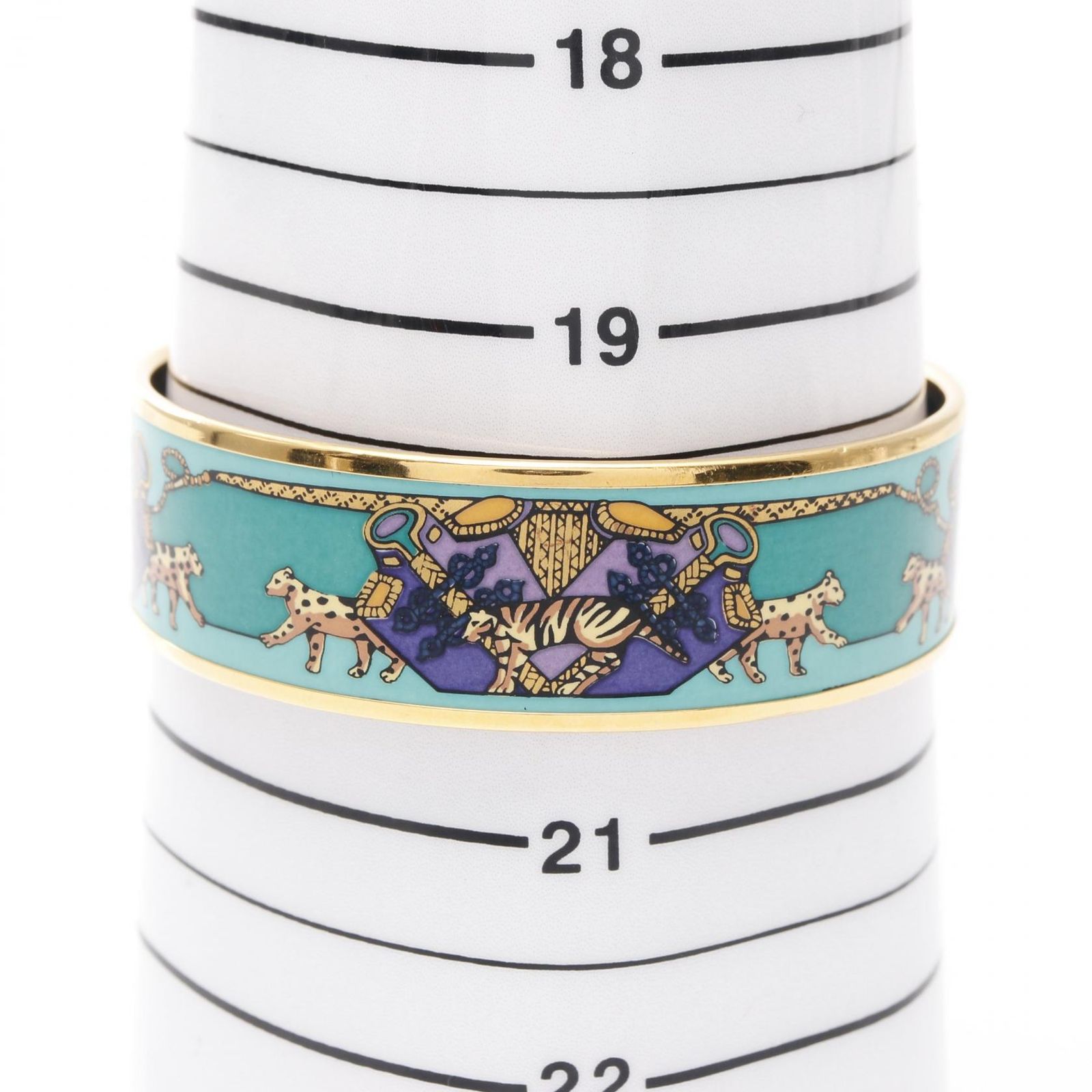 HERMES グリーン・ゴールド バングル HERMES/エルメス】ベルトモチーフ ヴィンテージ バングル