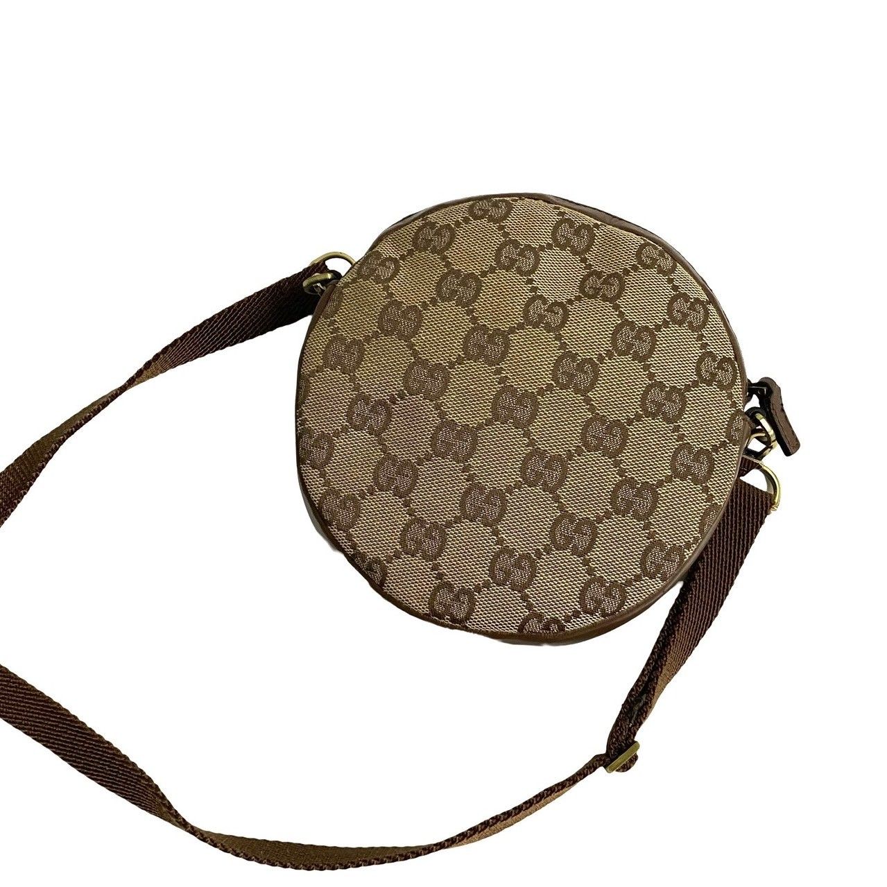 保存袋付　極美品　グッチ　ミニハンドバッグ　ロゴプレート　キャンバス　レザー　黒 GUCCI - 未使用保管品 保存袋付 GUCCI グッチ GG ロゴ 総柄