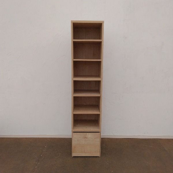 本棚 ベージュ 天然木調 ブックシェルフ