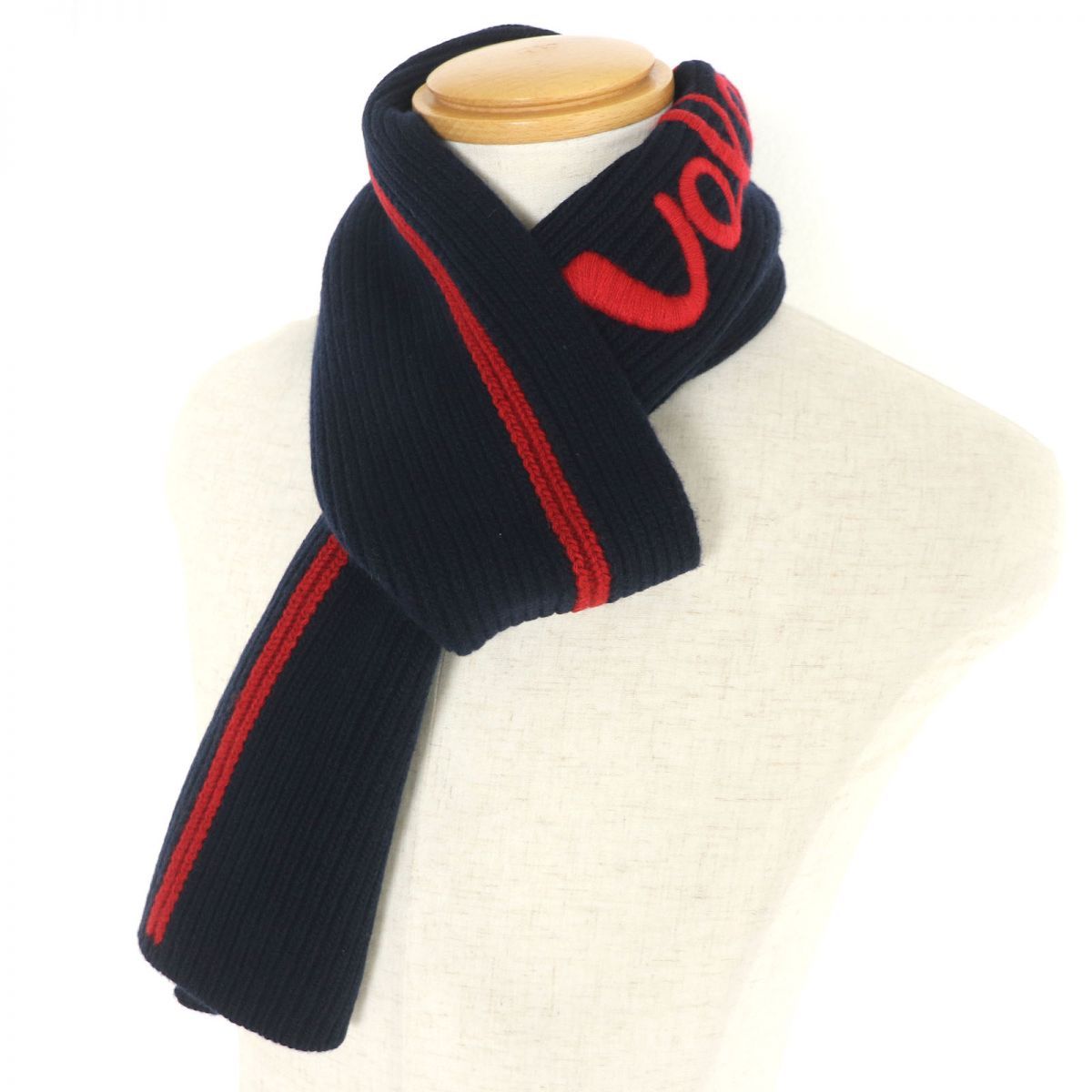 極美品□VALENTINO/ヴァレンティノ ウール×カシミヤ ロゴ刺繍 ニット