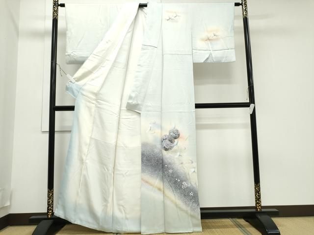 平和屋着物○訪問着 流水草花丸文 金彩 正絹 逸品 未使用 DAAV8787tw