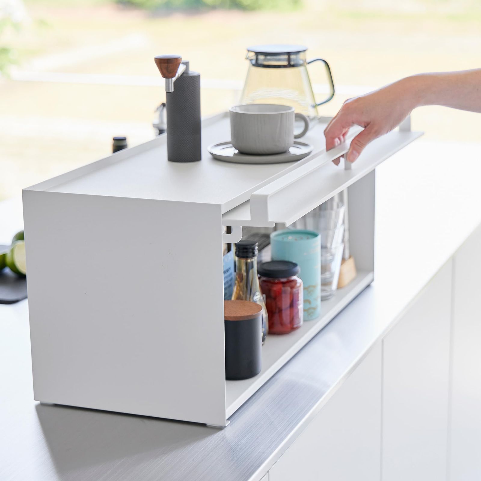 Amazon.co.jp: 山崎実業(Yamazaki) 【完成品】 前が開く キッチン