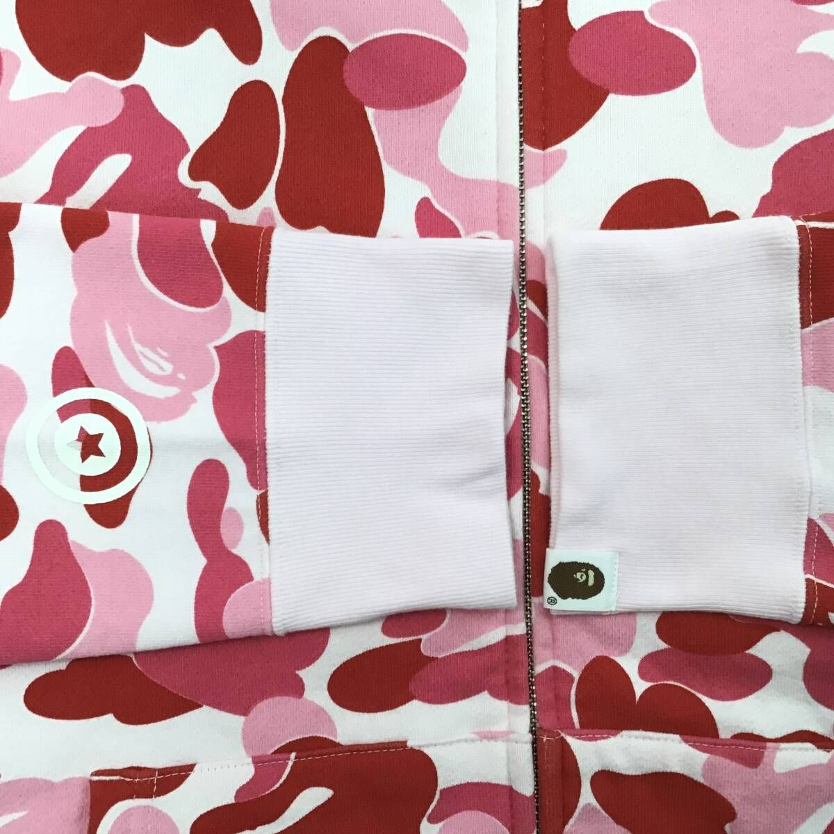 BAPE ピンク迷彩虎顔パーカー ☆XL☆ ABC camo pink タイガー パーカー Tiger full zip hoodie