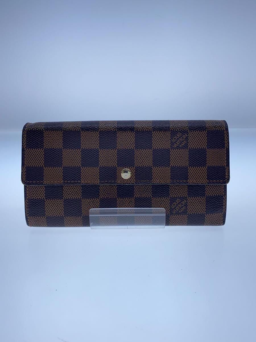 LOUIS VUITTON 1)ポルト・フォイユ・サラ_ダミエ・エベヌ_BRW PVC ブラウン メンズ - メルカリ