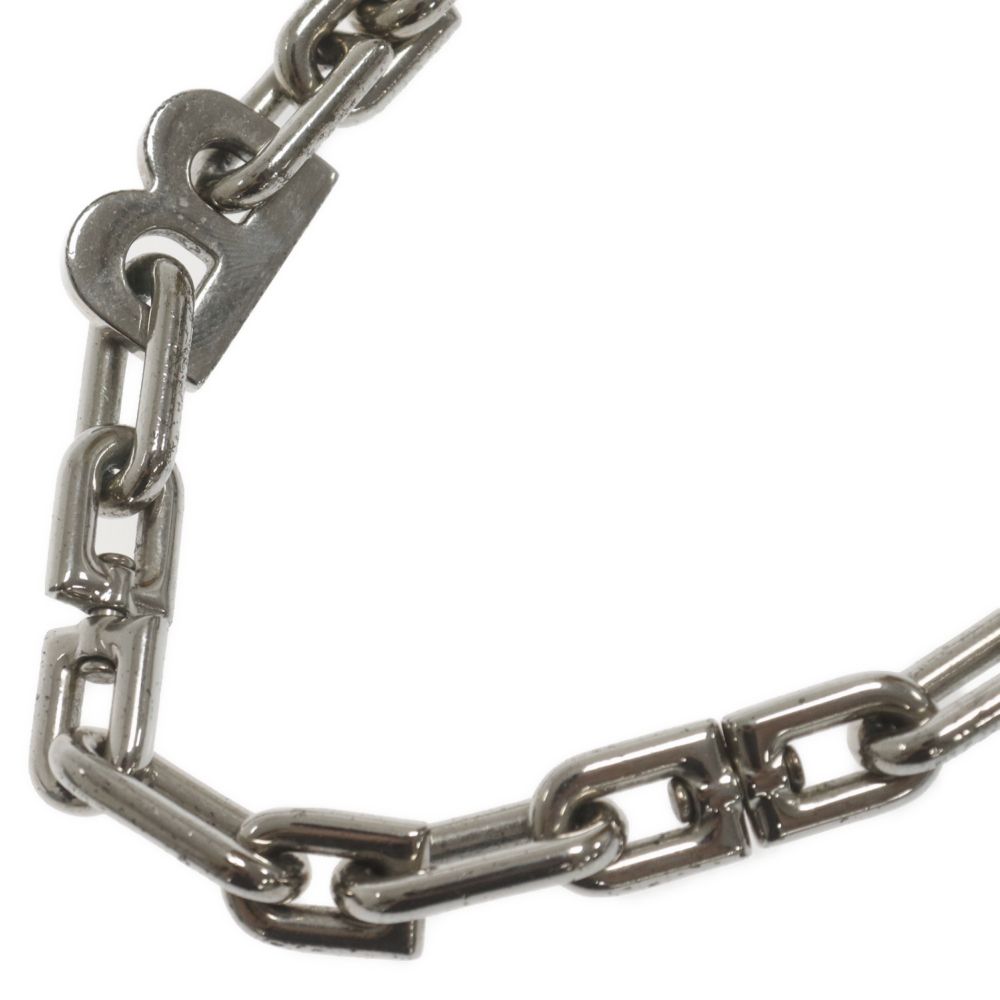 バレンシアガ　ネックレス　 thin B ロゴ シルバー BALENCIAGA バレンシアガ B Chain スリムネックレス シルバー