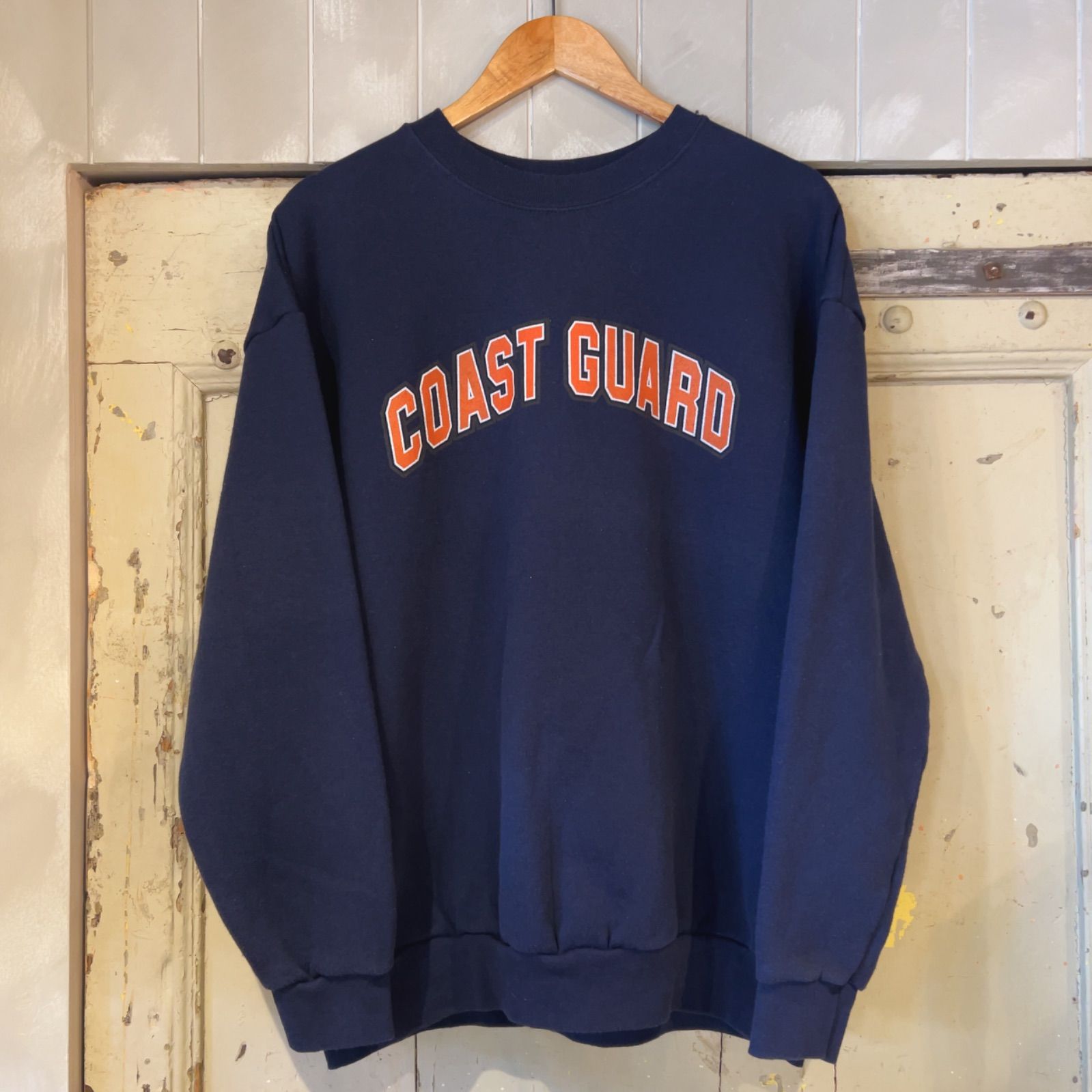COAST　GUARD　コーストガード　沿岸警備隊　ミリタリー　スウェット　リフレクター　ネイビー　紺　古着　XLサイズ