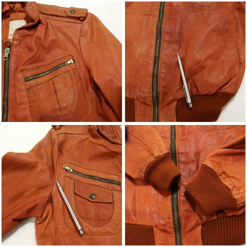 70s vintage gandalf ガンダルフ デザイン レザージャケット メンズ M