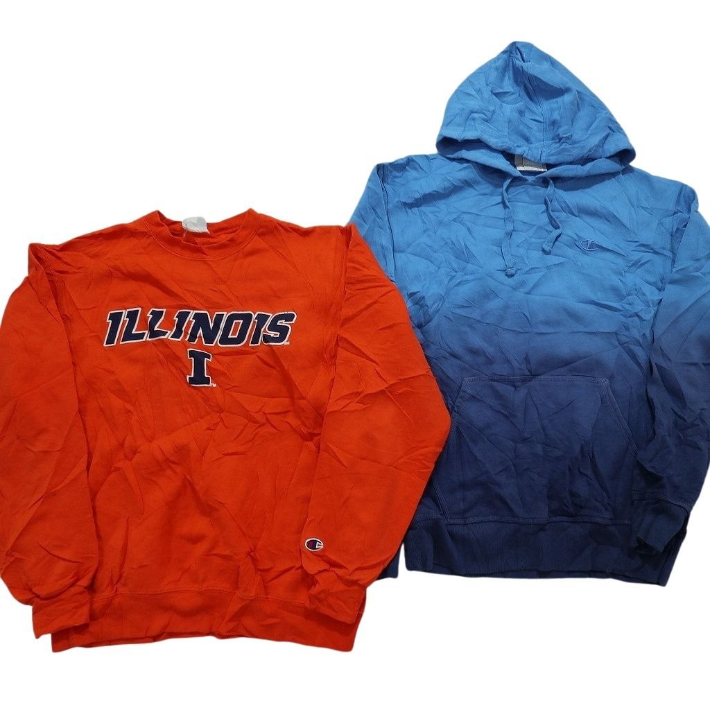 限定価格 古着卸 チャンピオン Champion スウェット 8枚セット メンズ M フーディー カレッジ風 チームロゴ 古着 NC0953