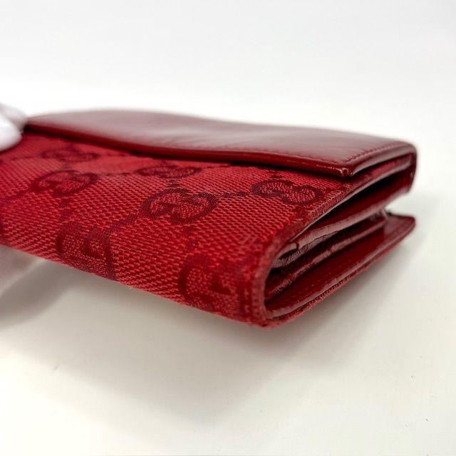 GUCCI グッチ ジャッキー GG柄 GGキャンバス レザー 二つ折り 財布