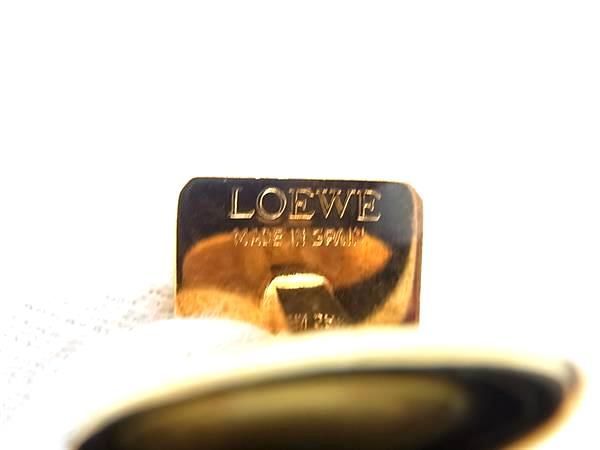 ■美品■ LOEWE ロエベ アナグラム カフス カフリンクス カフスボタン アクセサリー ビジネス 紳士 メンズ ゴールド系 DF2402