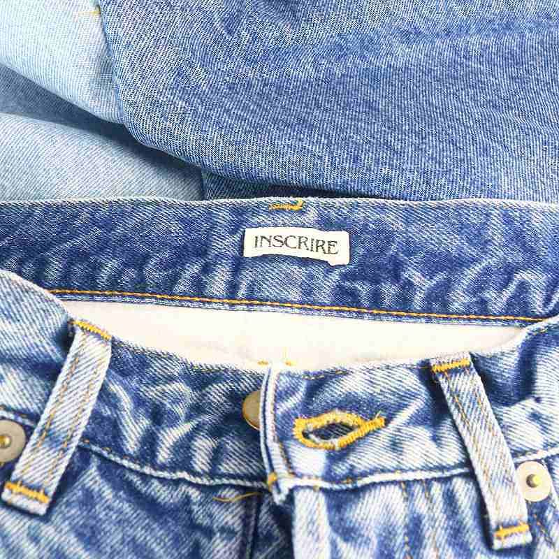 アンスクリア INSCRIRE Straight Layered Denim デニムパンツ ジーンズ