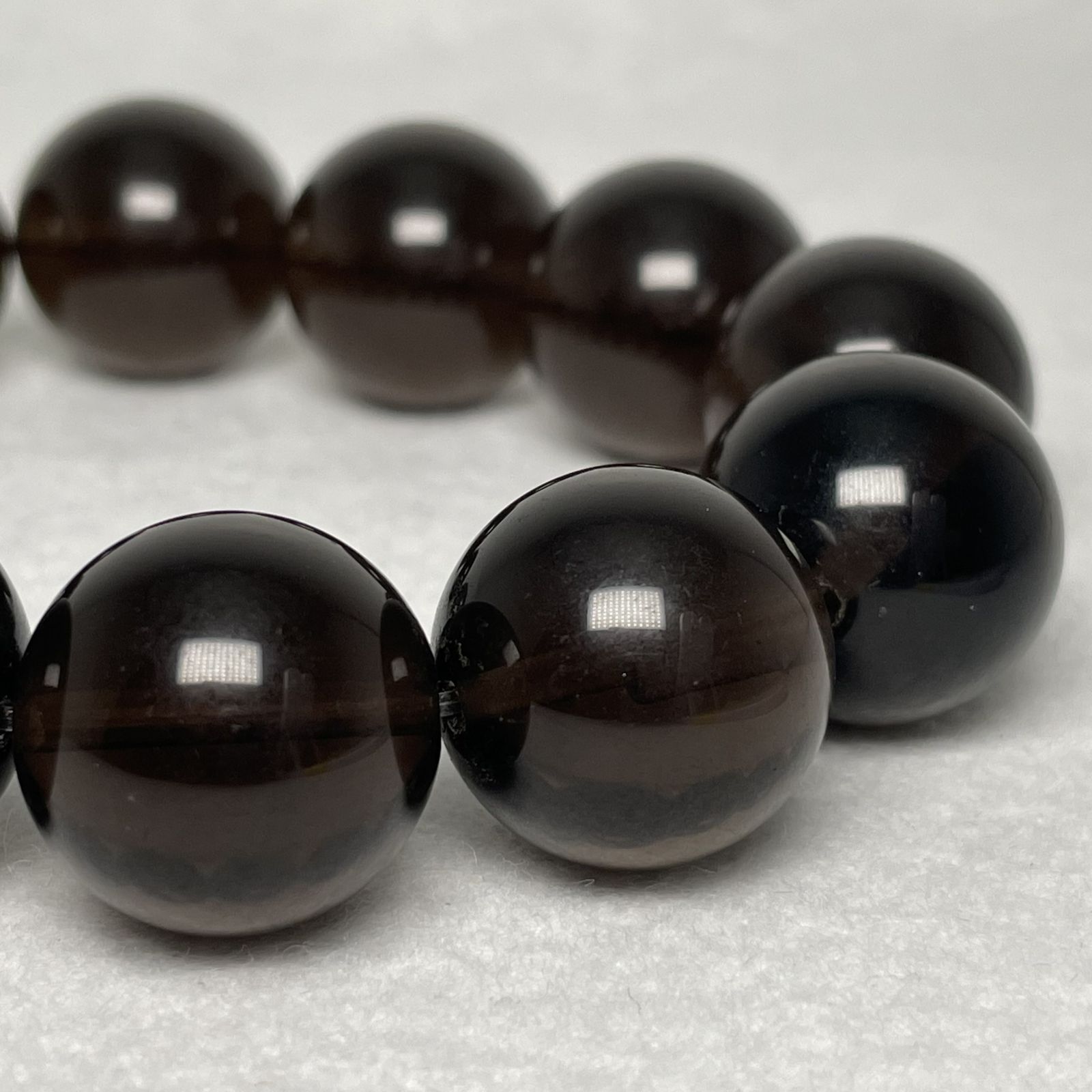 黒曜石 アイスオブシディアン ブレスレット 18mm 大玉 大粒 内径 18cm