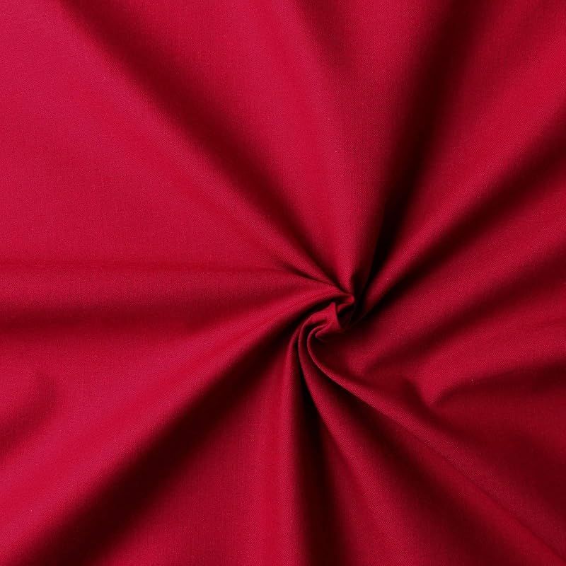 日本紐釦貿易 Nippon Chuko NBK エイティスクエア 無地 生地 綿 シャーティング レッド レッド系 巾約110cm×7m切売カット KD4630-131-7M 0