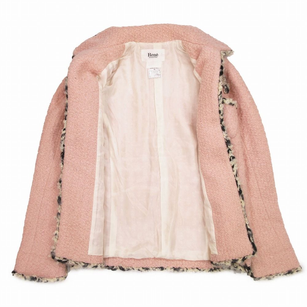 Rene ルネ TISSUE ロングコート キルティング 中綿 ピンク 36 Rene