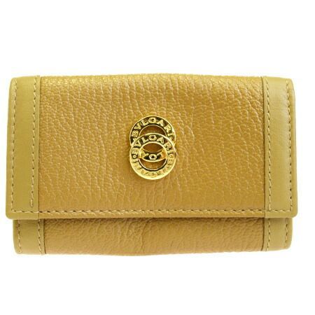 【中古】 超美品 ブルガリ BVLGARI 6連キーケース ブラウン レザー 07EK188