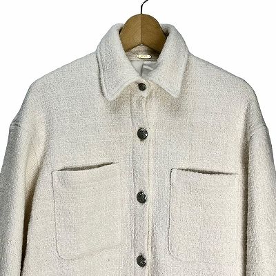 美品 MUSE ミューズ ドゥーズィエムクラス ツイード ジャケット ホワイト 21AW 超美品 ☆ MUSE de Deuxieme Classe ミューズ ドゥ