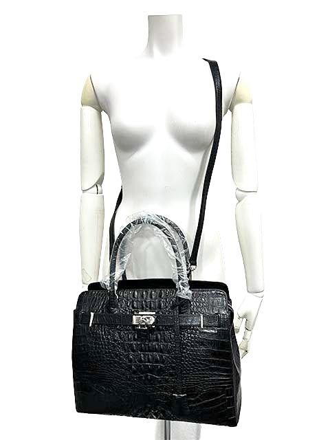 未使用】【新古品】RODANIA ロダニア 2WAYバッグ クロコダイル