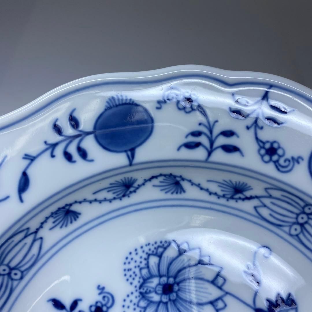 マイセン ブルーオニオンプレート 幅約20.3㎝ 東Y6-0829①タトサ