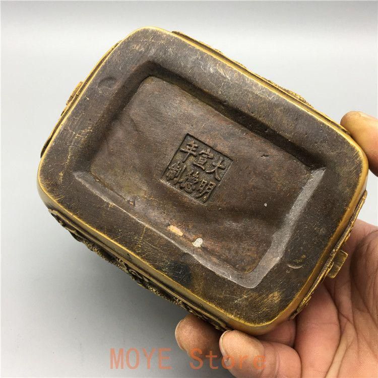 銅器 浮彫騰竜提梁暖手炉 香炉 香具 装飾品 工芸品 置物 銅器 浮彫騰竜提梁暖手炉 香炉 香具 装飾品 工芸品 置物 - メルカリ