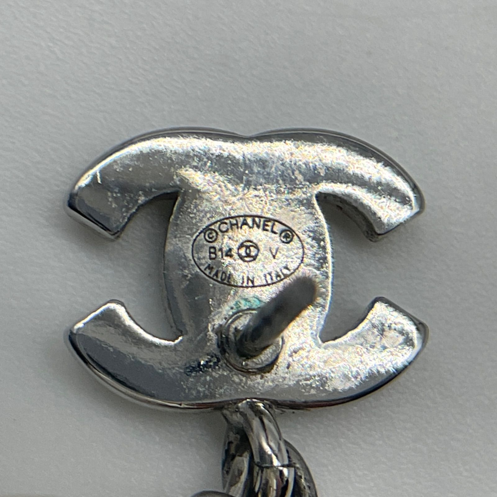 CHANEL シャネル ココマーク B14V ピアス 両耳用 メタル ライン  