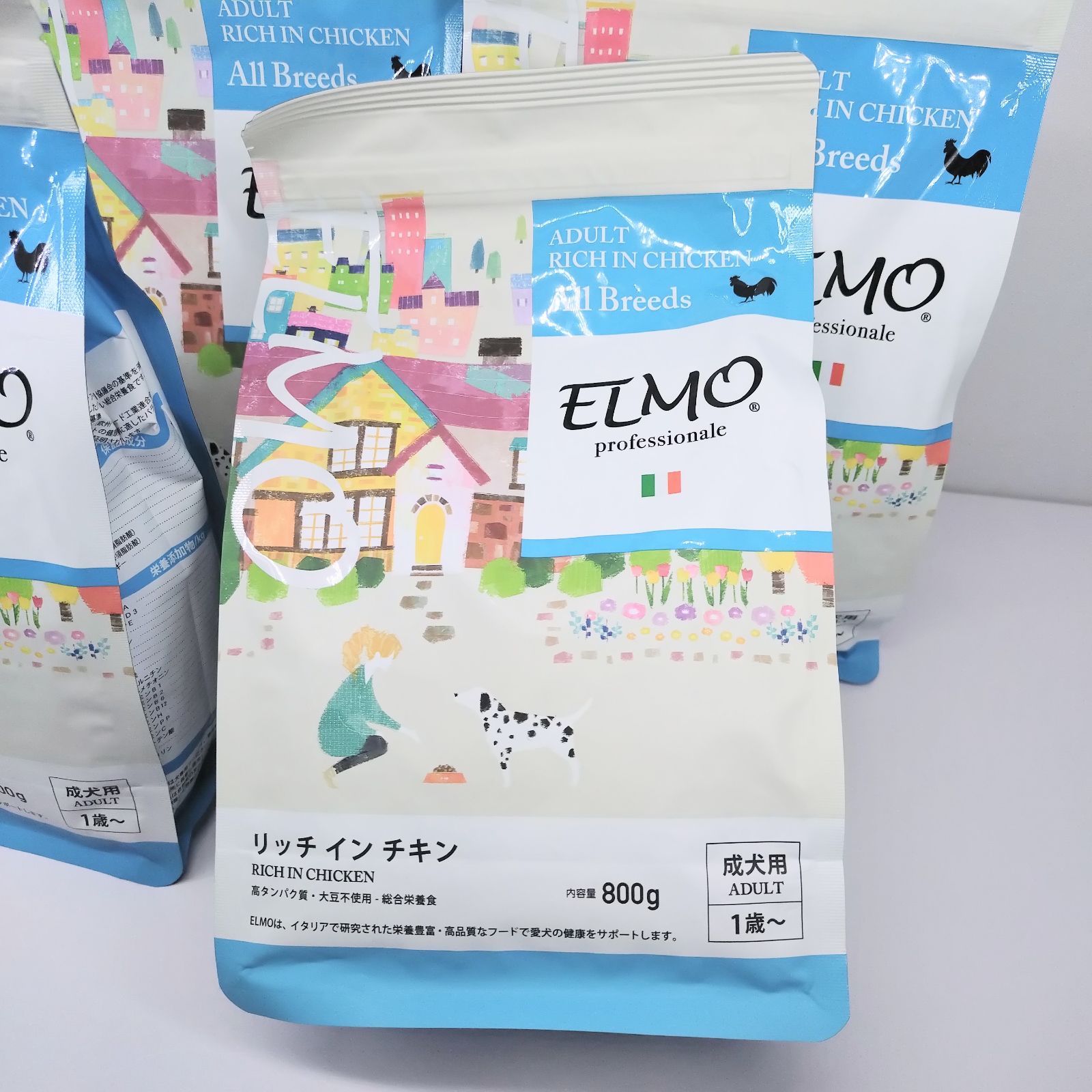 新ELMO リッチ イン チキン 成犬用 (3kg1袋 800g3袋) ELMOリッチインチキン
