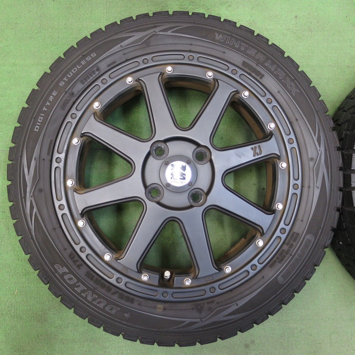 165/60R15 スタッドレス ホイール付 バリ溝 2020年製造ダンロップ 165 