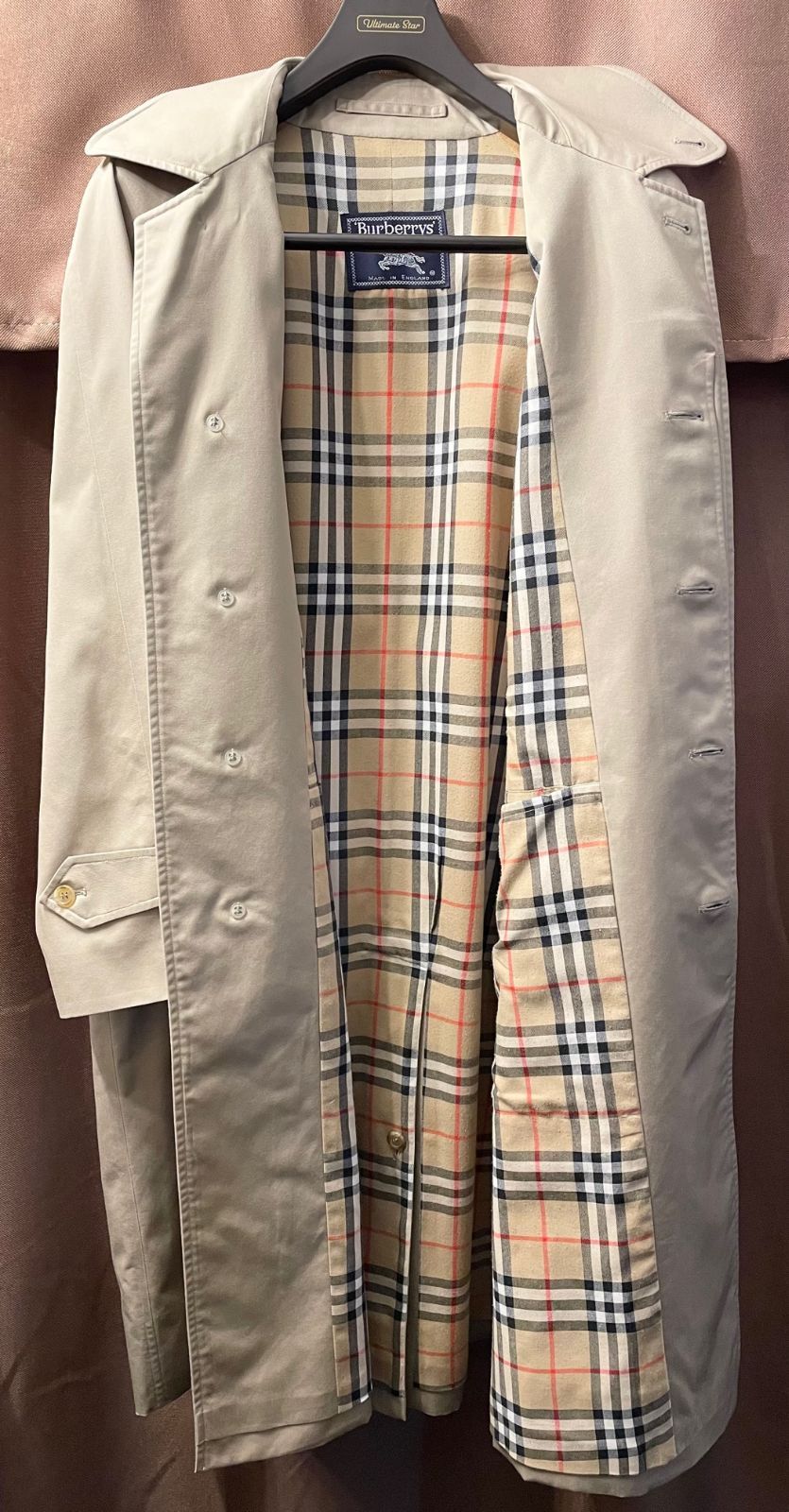 Burberrys ステンカラーコート ベージュ　made in England イングランド製 80s～90s Burberry Bal Collar Coat ベージュ 42