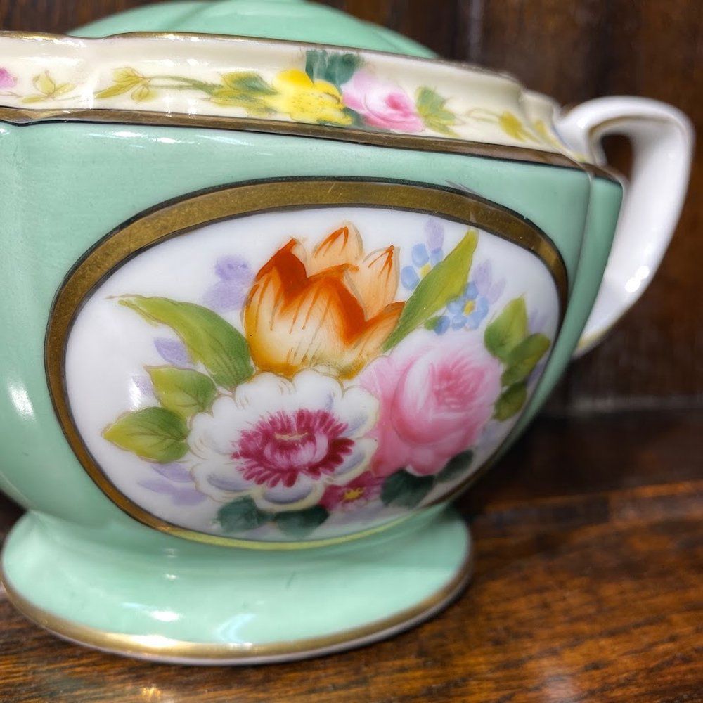 訳あり アンティーク 食器 ダブルハンドル シュガーポット Noritake