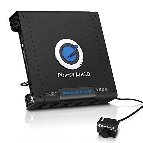 Planet Audio AC1500.1M モノブロック カーアンプ - 最大1500W 2/4Ωステーブル クラスA/B Mosfet電源回路 リモートサブウーファーコントロール 25.4 x 25.4 x 5.6センチ（10 x 10 x 2.1875イ