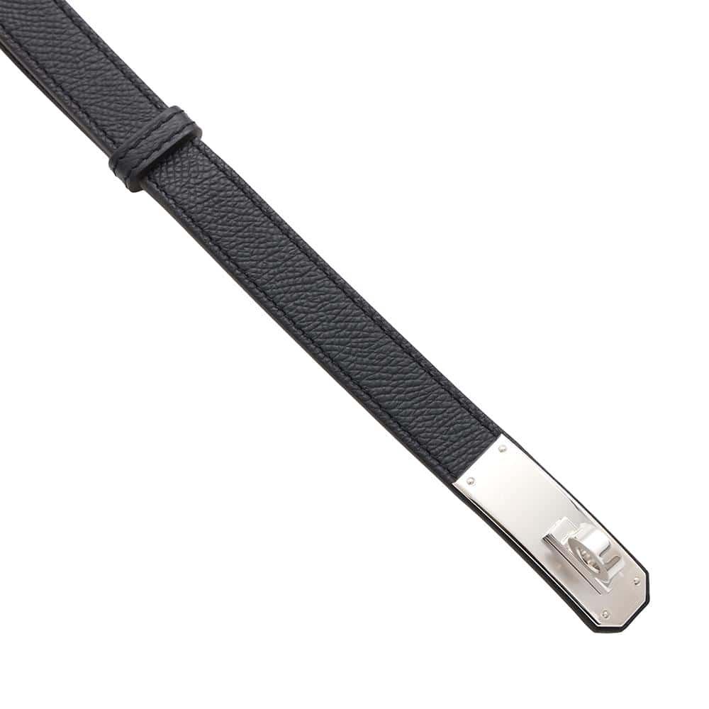 エルメス ケリーベルト ブラック/シルバー金具 エプソン W刻印