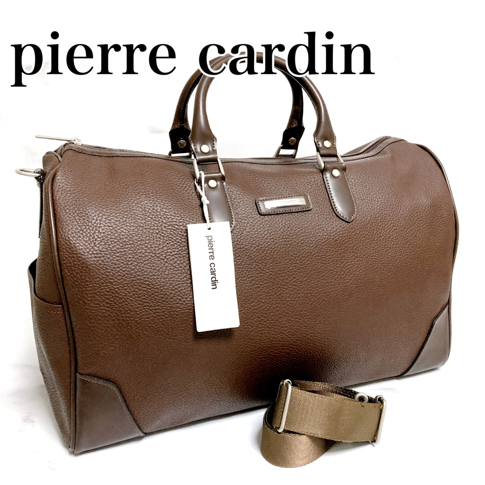 pierre cardin ボストンバッグ 2way メンズ レディース 茶 - バッグ