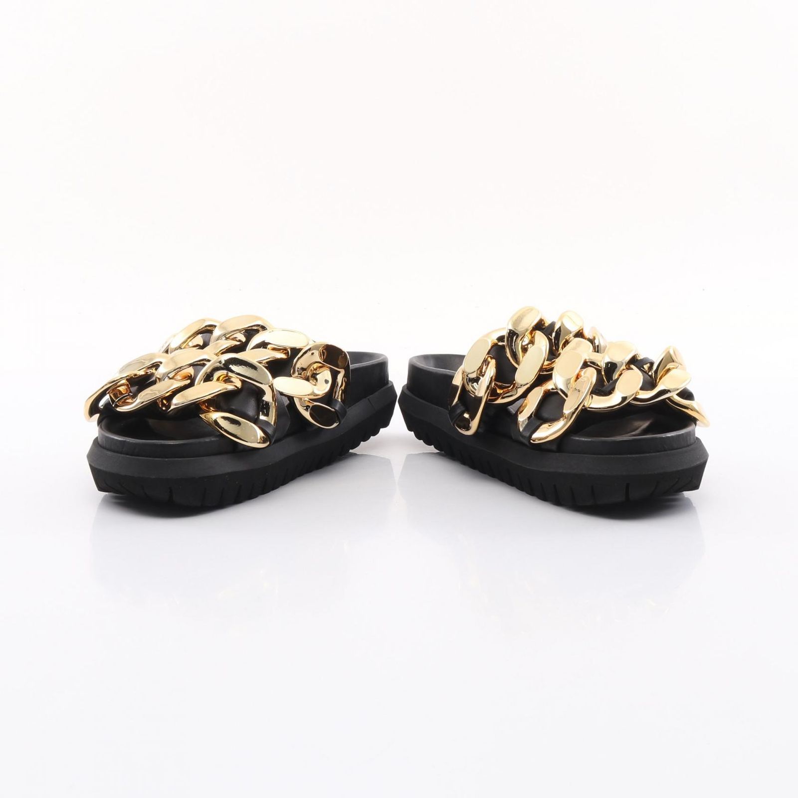 サカイ Sacai サンダル Cuban Chain Slides レザー サンダル
