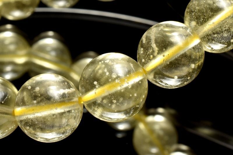 １点物 AAA クリストバライト内包 リビアングラス 10.5mm ブレスレット パワーストーン 天然石 _MB272