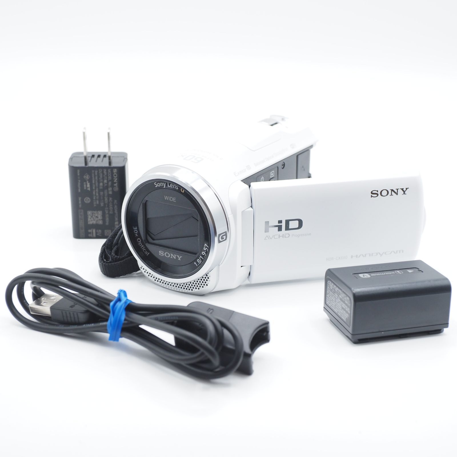 級 SONY ソニー ビデオカメラ Handycam HDR-CX680 ホワイト 2871