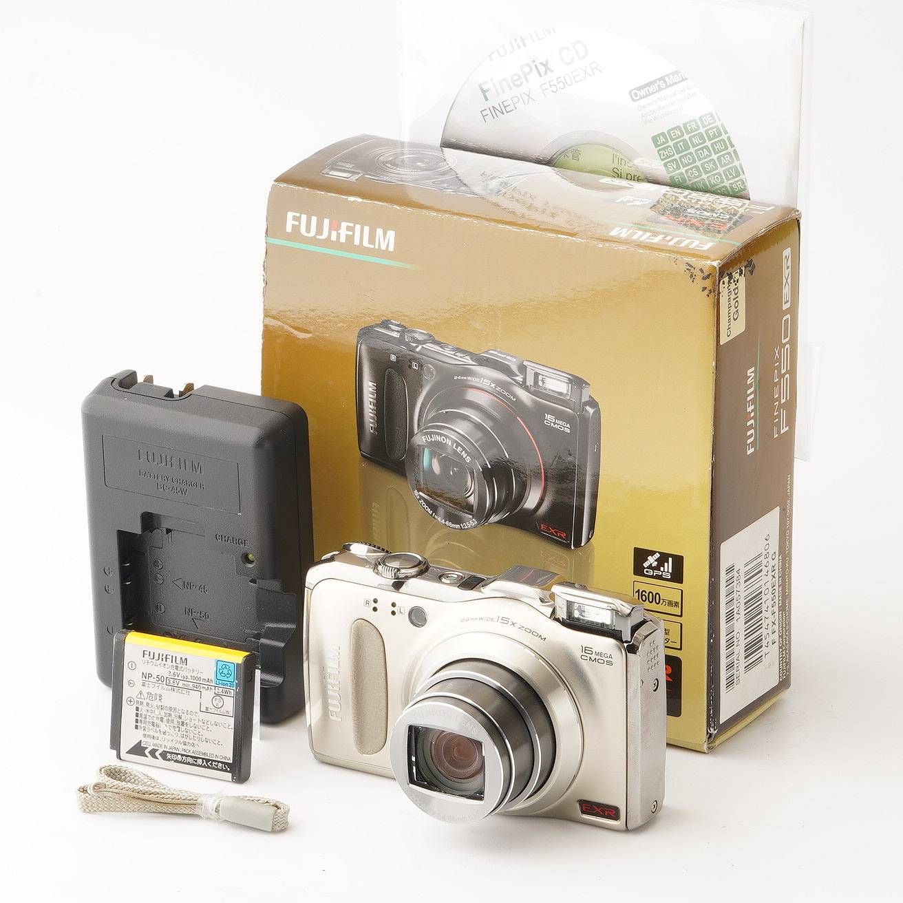富士フィルム Fujifilm FinePix F550 EXR シャンパンゴールド 