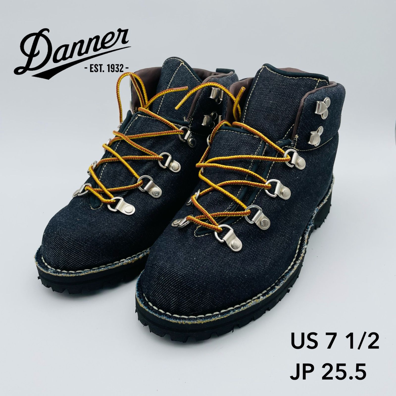 DANNER EDWIN|ダナー×エドウィ ンザイロンデニム マウンテントレイ ル D1246 ビブラム148