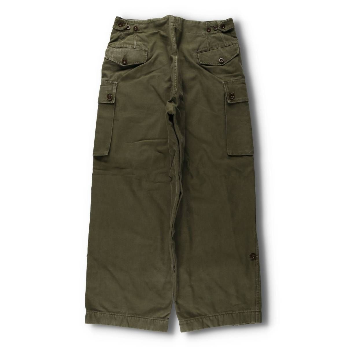 今すぐ検索！ 古着 60 70年代 オランダ軍 ダブルフェイス ミリタリー カーゴパンツ 82×80 メンズw35相当 ヴィンテージ evb031163