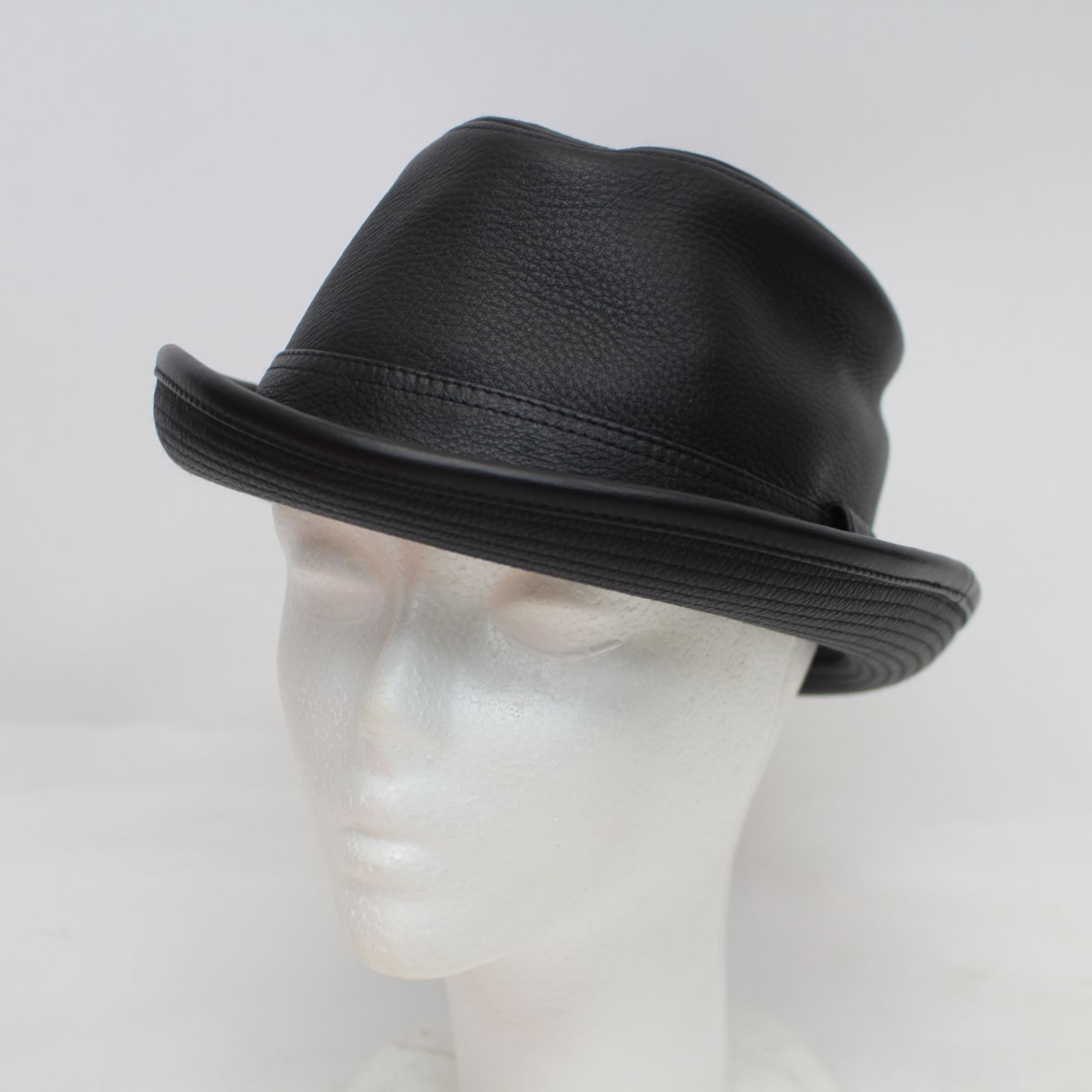 IS609)【未使用】HERMES エルメス ハット バケット レザー 鹿革 帽子