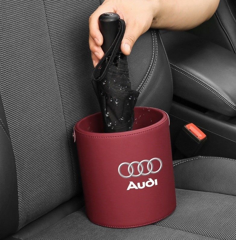 新品 ！アウディ Audi エンブレム 車用収納ケース車用ゴミ箱