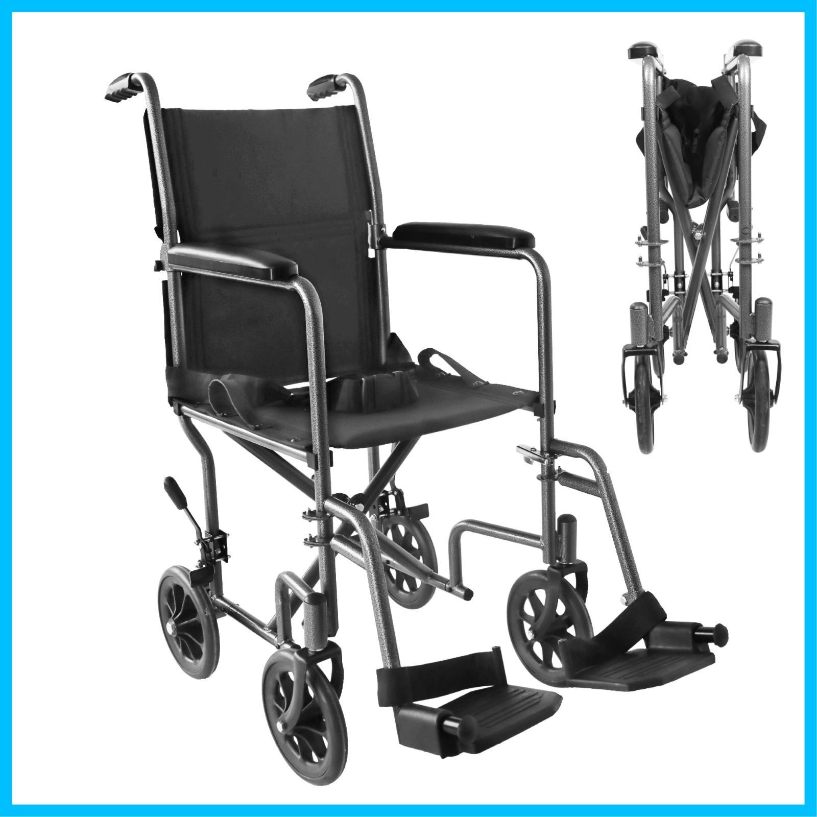 PEPE - ナローホーム車椅子 ナローシート38cm 軽量折りたたみ車椅子 大人用 車椅子 高齢者用 折りたたみ車椅子 障害者用 車輪付き車椅子 スチール