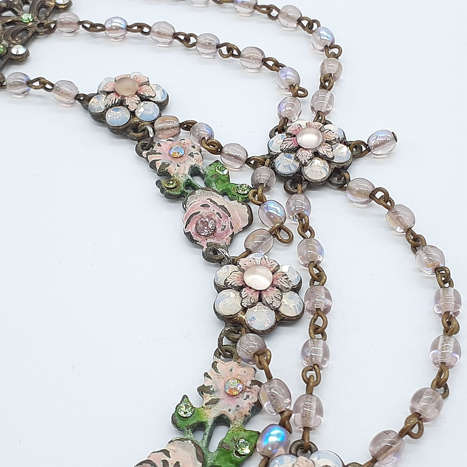 Michal Negrin ミハエル ネグリン ネックレス フラワー 真鍮 Michal Negrin ミハエルネグリン ネックレス＆リング 2点セット