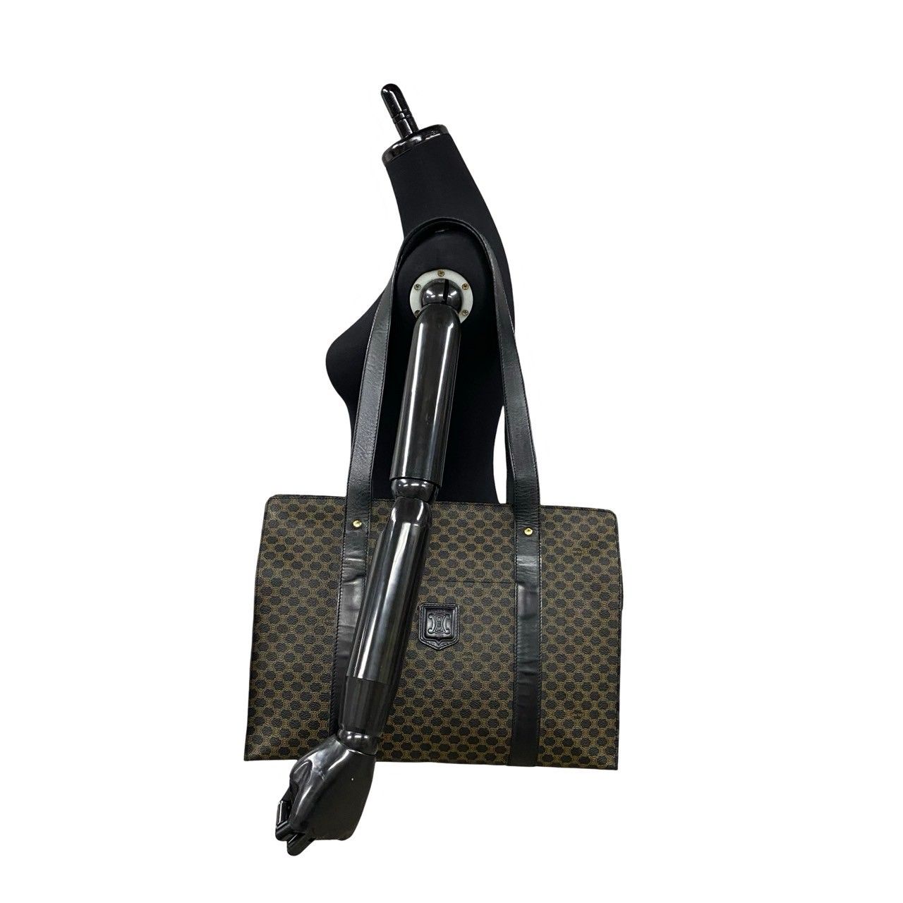 極 美品 CELINE セリーヌ マカダム ブラゾン 柄 トリオンフ ロゴ