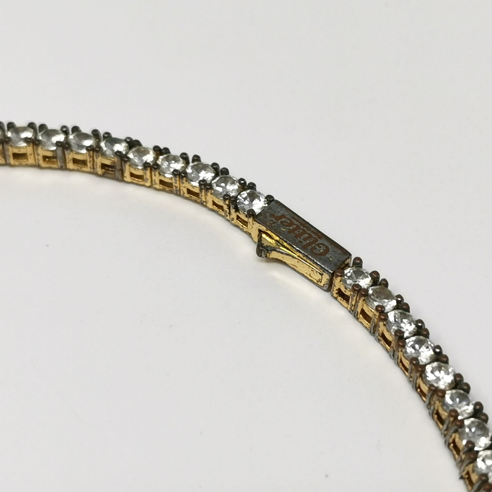 GLITTER グリッター ネックレス シルバー系 くすみあり 錆あり 中古品 