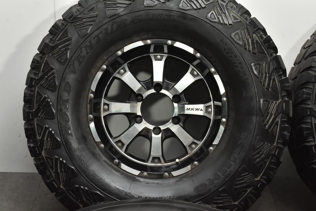 【KUMHO LT315/75R16 127/124Q】夏タイヤ【MKW MK-46 16インチ 8J6HPCD139.7±0】ランクルプラド サーフ パジェロ等　(VTE539)クレジットカード QRコード決済可能 カスタム用】MKW MK-46 16in 8J ±0 PCD139.7 クムホ マッドスター