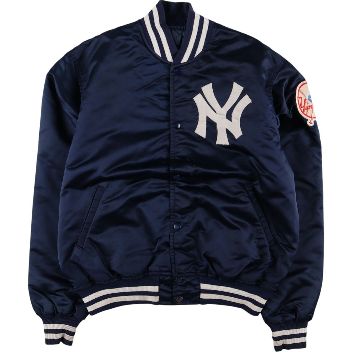 美品 STARTER×MLB ニューヨークヤンキース アノラックパーカー ロゴ 