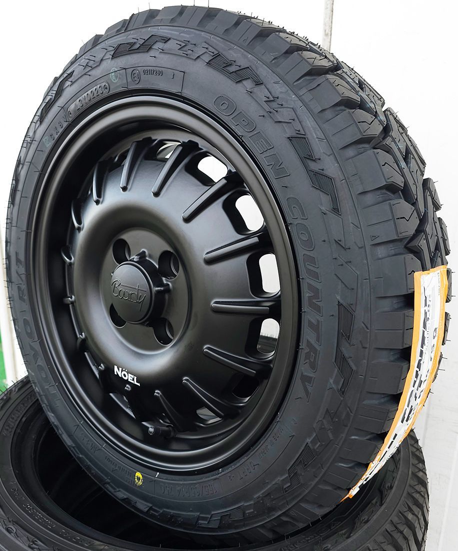 ハイゼット エブリィ アトレー 軽トラ 軽バン 新発売 Noel ノエル TOYO オープンカントリー RT 155/65R14 14インチ  タイヤホイール4本セット BountyCollection - メルカリ