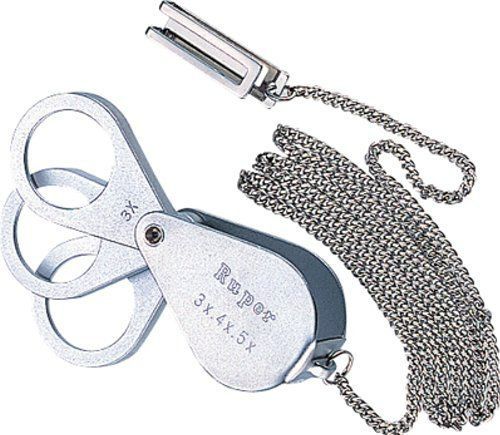 【特価セール】チェーン付き 5倍 4 3 3枚組 高倍率収納型 75766 J ルーペ Sokutei) シンワ測定(Shinwa