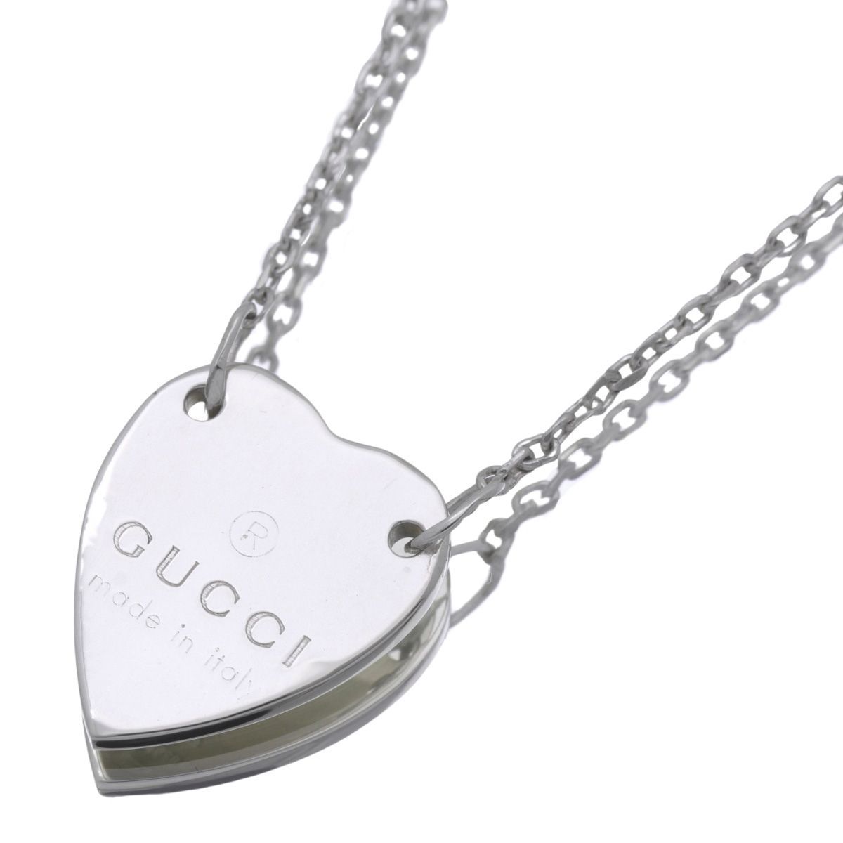 グッチ GUCCI ハートプレート ネックレス 223512 J8400 8106 シルバー 