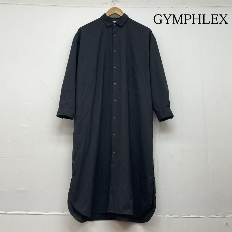 GYMPHLEX ジムフレックス ワンピース ロングスカート ブロード コットン シャツ ワンピース スナップボタン GY-G0005 サイズ14