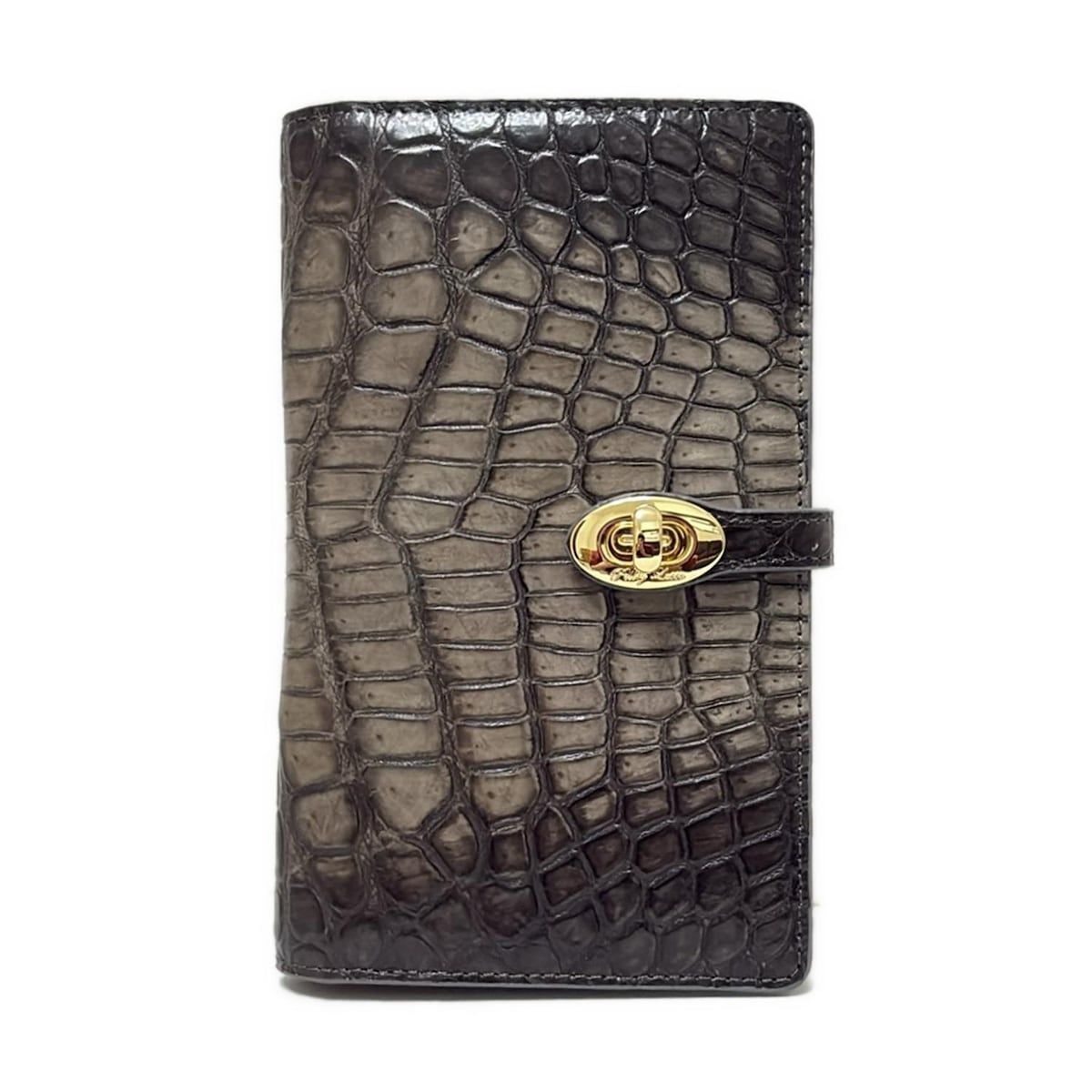 Pelley Lusso ペレリールッソ 長財布 - グレー×ダークグレー